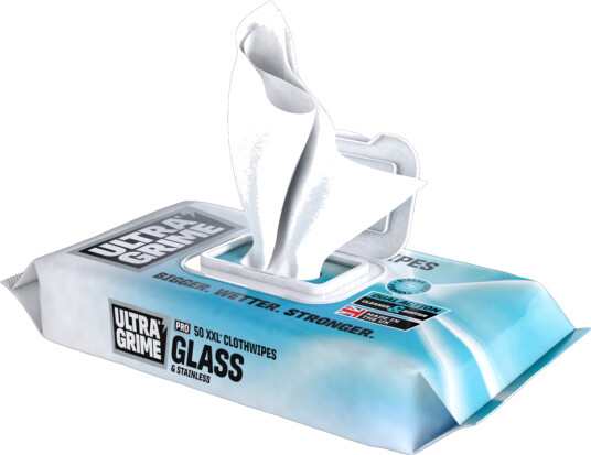 UltraGrime PRO Glass&Stainless - 50stk - Rengjøringskluter  wipes