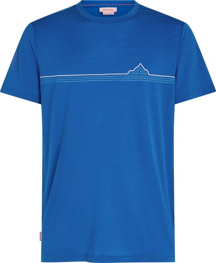 Icebreaker Men"s Merino 150 Tech Lite Tee Range Stripes Lazurite S