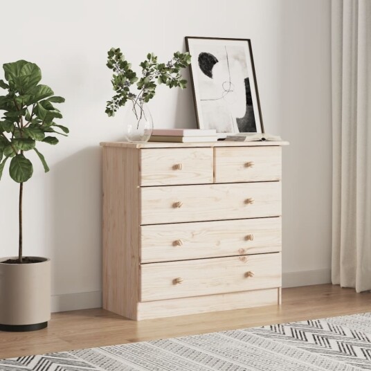 vidaXL Kommode ALTA 77x35x73 cm heltre furu vidaXL Kommode ALTA 77x35x73 cm heltre furu