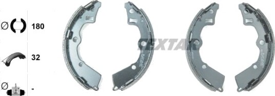 Bremsesko sett TEXTAR 91072900 Bremsesko sett TEXTAR 91072900