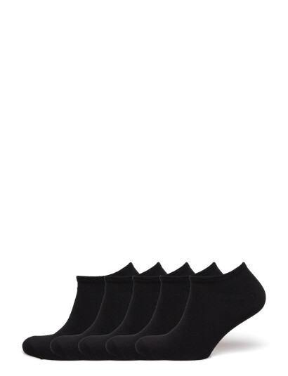 ZEBDIA 5-Pk Tennis Footies - Black - 35-38 ZEBDIA 5-Pk Tennis Footies - Black - 35-38