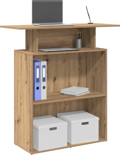 Resepsjonspult artisan eik 100x40x104 cm konstruert tre
