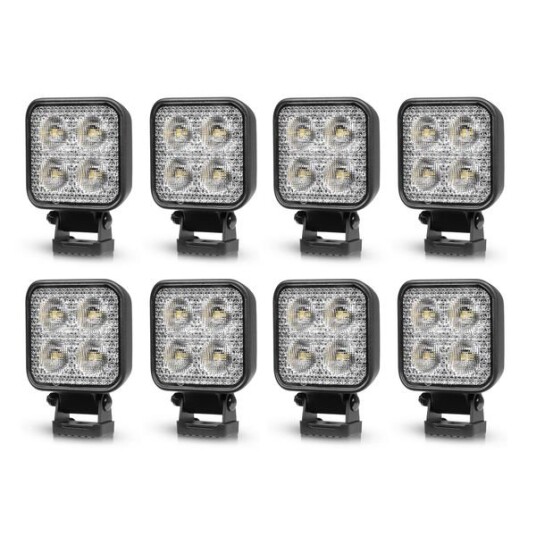 Purelux Arbeidslampe Standard Square 20 8 cm 20W Bred 8 stk