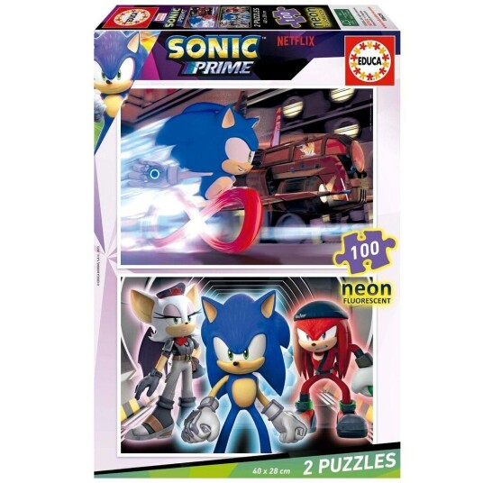 Educa Puzzle 2x100 Sonic Prime Neon Educa Puzzle 2x100 Sonic Prime Neon