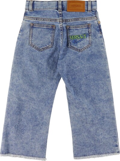 Versace Jeans Blå m. Broderi Versace 10 år 140 Jeans