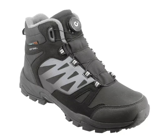 Dock Boot  Storebjørn Vintersko med Boa & Pigger   Sort 44