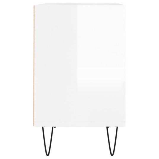 vidaXL TV-benk høyglans hvit 69,5x30x50 cm konstruert tre