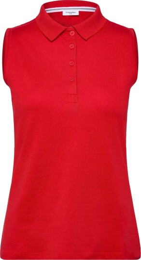 Calvin Klein Golf S/Less Peformance Cotton Pique Polo Red XL