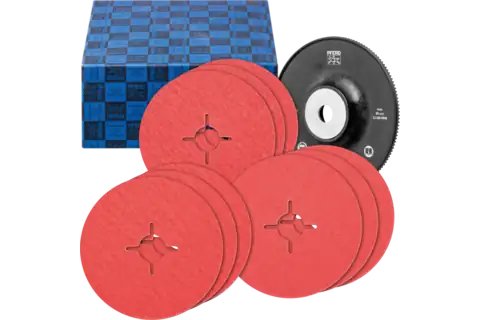 Pferd Fibre Disc Set 12,5 Cm 1 Stykker Pferd Fibre Disc Set 12,5 Cm 1 Stykker