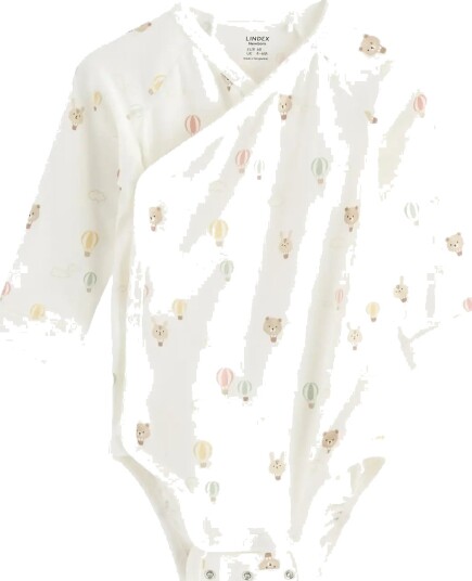 Lindex Long Sleeved Wrap Bodysuit Cream 44