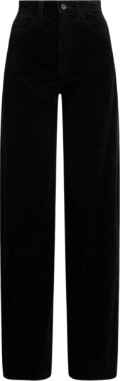 Polo Ralph Lauren Cotton Corduroy Wide-Leg Pant - Black - 34