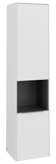 VILLEROY & BOCH SUBWAY 3.0 HØYSKAP 40X171 VENSTRE 2 DØRER & HYLLE PURE WHITE HÅNDTAK I KROM