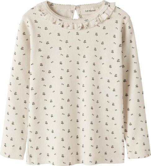 Lil"Atelier Nmflago Mai Ls Slim Top Lil Cream 104