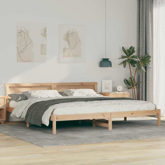 Sengestamme Brun 180 x 200 cm Massiv furu tre Sengestamme Brun 180 x 200 cm Massiv furu tre