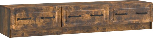TV skap med skuff Røkt Eik 147 x 34,5 x 27 cm Konstruert tre TV skap med skuff Røkt Eik 147 x 34,5 x 27 cm Konstruert tre