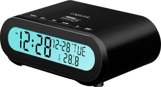 LogiLink Klokkeradio med Temperatur og Fuktighet USB-C Svart LogiLink Klokkeradio med Temperatur og Fuktighet USB-C Svart