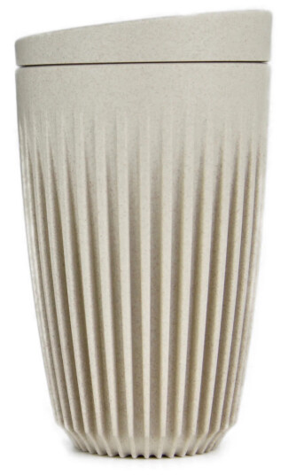 Huskee Reusable Travel Cup & Lid - Natural , 350ml (12oz)