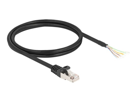 Delock - Nettverkskabel - Rj-50 (Hann) Til Uisolert Tråd - 1 M - S/Ftp - Uten Hindringer - Svart