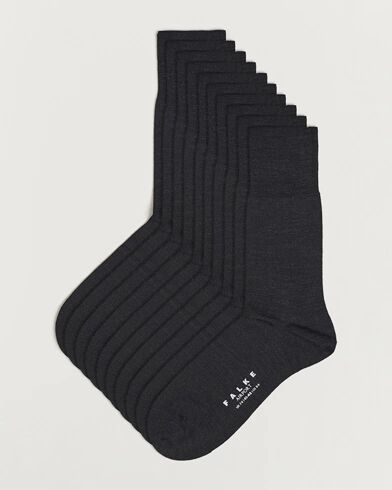 Falke 10-Pack Airport Socks Anthracite Melange