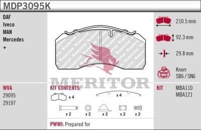 MERITOR MDP3095K Bremseklosser