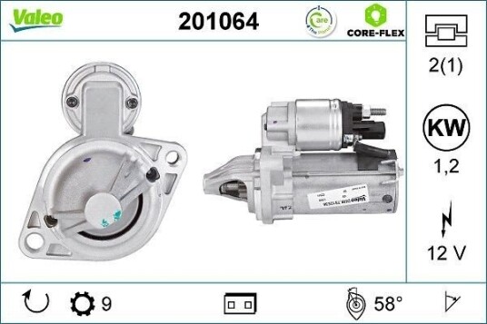 VALEO 201064 Starter VALEO 201064 Starter