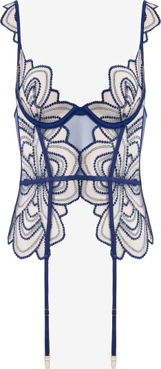 Bluebella Soraya Wired Basque   NAVY PEONY/DEEP DIVE BLUE/SHEER   70 D