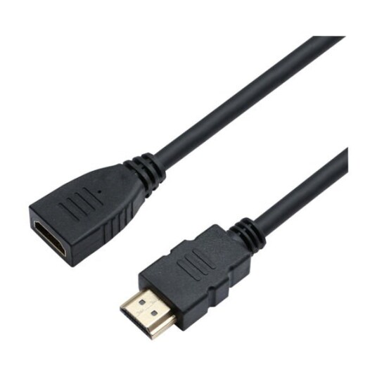 ELETRA HDMI AM - HDMI AF 1.4B 2M KABEL, SVART