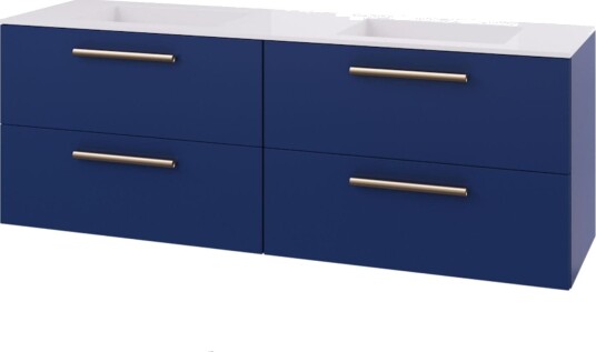 Linn Bad Ingrid D45cm Servantskap Blå / 160cm Dobbel Linn Bad Ingrid D45cm Servantskap Blå / 160cm Dobbel