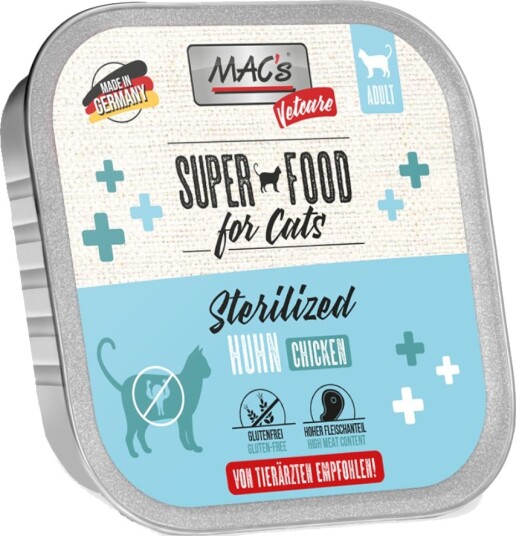 Mac'S Vetcare Våtfôr Cat Sterilised Kylling 16 X 100 G Mac'S Vetcare Våtfôr Cat Sterilised Kylling 16 X 100 G