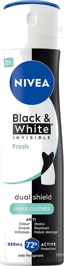 NIVEA Black & White Fresh Spray 150 ml