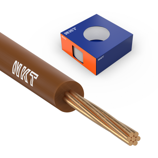 NKT FQ XTRA 1,5 mm² Halogenfri Installasjonskabel 450/750 V Brun 100 m NKT FQ XTRA 1,5 mm² Halogenfri Installasjonskabel 450/750 V Brun 100 m