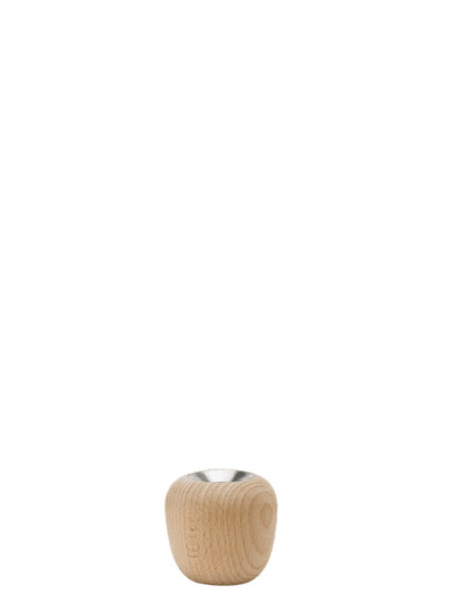 Stelton Ora Liten Lysestake 6,5 cm i Bøk & Rustfritt Stål Stelton Ora Liten Lysestake 6,5 cm i Bøk & Rustfritt Stål