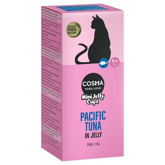Cosma Mini Jelly Cups 6 X 25 G Stillehavstunfisk