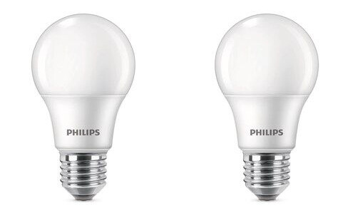 Philips LED-lyspære Standard 4.9W/827 (40W) 2-pack E27