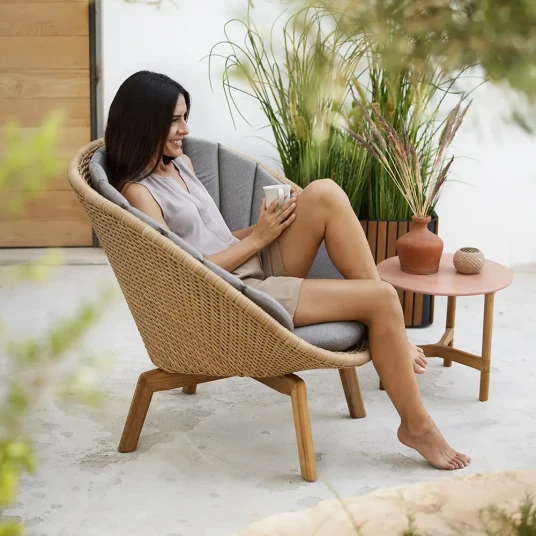 Cane line Peacock Loungestol Taupe