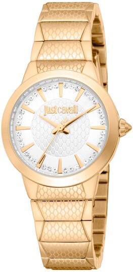 Just Cavalli Dameklokke JC1L335M0025 Animalier Sølvfarget/Gulltonet