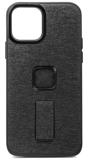 Peak Design iPhone 12 Pro Max Stoffdeksel med SlimLink Brakett og Finger Loop - MagSafe Kompatibel - Charcoal