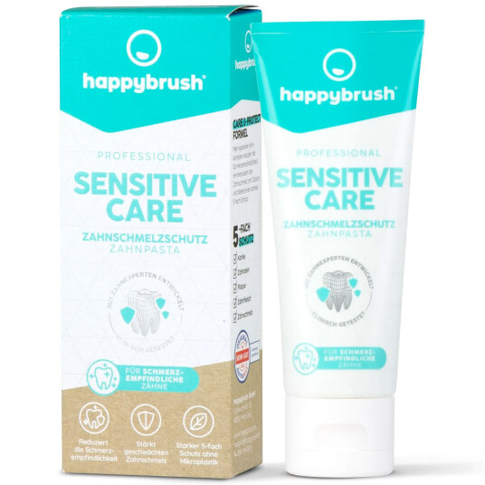 Happybrush Sensitive Care Tannkrem 75 ml. Happybrush Sensitive Care Tannkrem 75 ml.