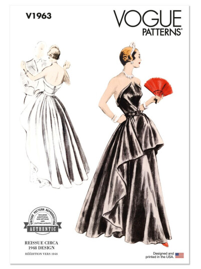 Vogue 1963 - Vintage Kjole E5 (14-16-18-20-22)
