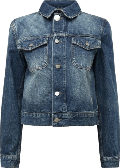Marc Jacobs Shrunken Denim Jacket   MEDIUM WASH INDIGO   M