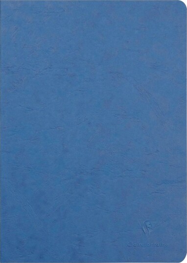 Clairefontaine "Age Bag" Blå Notesbog A4 96 Sider/48 Ark 90Gram Hvidt Papir Ulinieret Karton Omslag