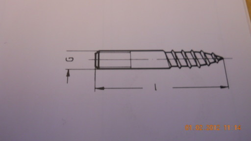 M10 x 100 mm gjengede skruer for rørstøtte GM X