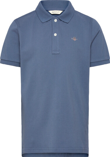 Gant Kids Shield Pique Ss Polo Shirt   Blue   134