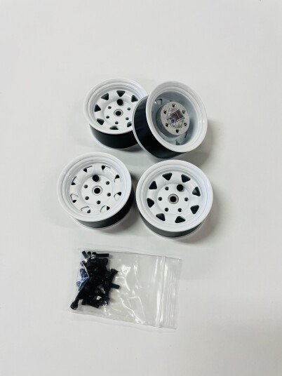HobbyDetails Metal Rims White/Black UTB18