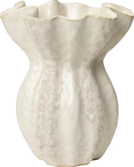 Broste Copenhagen Cori Vase - WHITE - W 19.2 cm