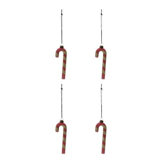 House Doctor Stick julepynt 4 stk dempet rød House Doctor Stick julepynt 4 stk dempet rød