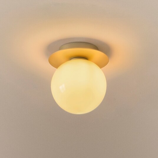 Vegglampe Nuura Aps Liila 1 Medium dimmbar Gul Bad Glass Design Gul