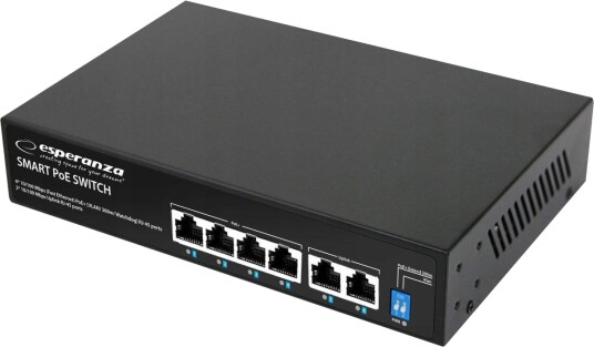 Esperanza ENS105 PoE Switch 6 Porter 10/100 Mbps 60 W Esperanza ENS105 PoE Switch 6 Porter 10/100 Mbps 60 W