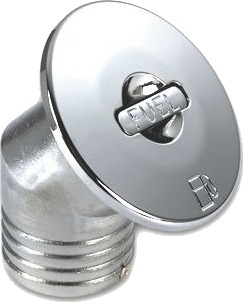 Dekksforskruvning forkrommet 45 grader - , 1 1/2" Water