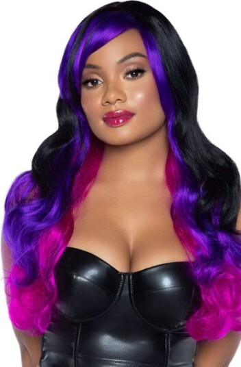 Allure Multi Color Wig Black/Purple Allure Multi Color Wig Black/Purple